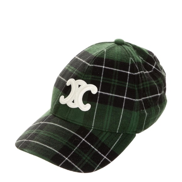 Celine Plaid Patterned Baseball Cap - Picture 1 of 4